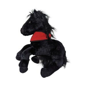 Legendary Wells Fargo AL Black Horse Pony Animal Plush Stuffed Soft Toy 14"
